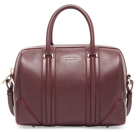 Givenchy Lucrezia Medium Leather Satchel Bag, Oxblood